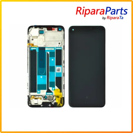 DISPLAY AMOLED TOUCH+FRAME ORIGINALE PER REALME 8 PRO RMX3081 SERVICE PACK SCHERMO NERO
