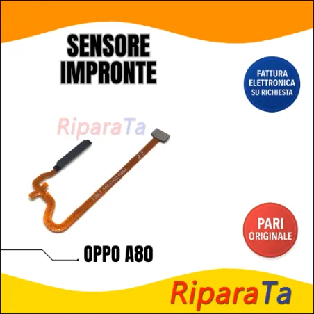 FLEX FLAT FINGERPRINT SENSORE IMPRONTA OPPO A80 CPH2639 NERO PARI ORIGINALE