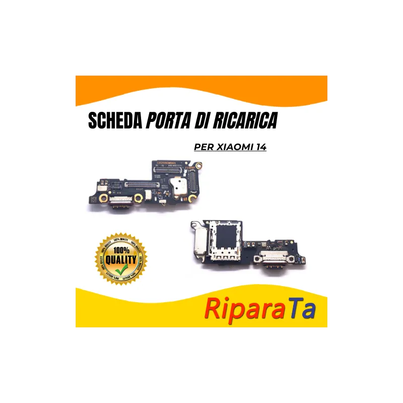 PCB Connettore + Microfono + Lettore SIM per Xiaomi 14 ORIGINALE