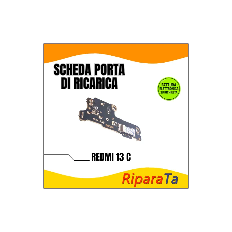 PCB CONNETTORE RICARICA XIAOMI REDMI 13c / POCO C65 DOCK MICROFONO HQ