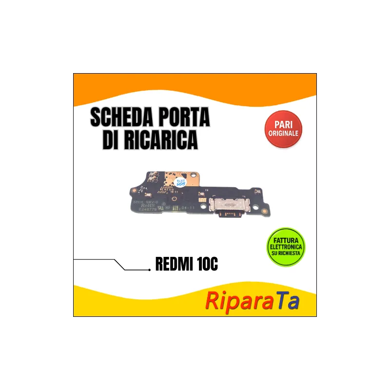 PCB RICARICA CONNETTORE XIAOMI REDMI 10C 220333QAG DOCK MIC PARI ORIGINALE