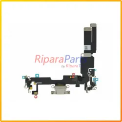 CONNETTORE RICARICA LIGHTNING FLEX FLAT MICROFONO PER APPLE IPHONE 14 PLUS BIANCO DOCK
