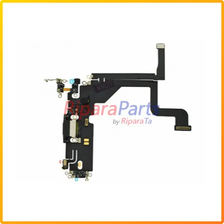 CONNETTORE RICARICA LIGHTNING FLEX FLAT MICROFONO PER APPLE IPHONE 13 PRO NERO DOCK