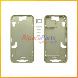 FRAME TELAIO CENTRALE IN METALLO + TASTI LATERALI + CARRELLO SIM PER APPLE IPHONE 15 GIALLO