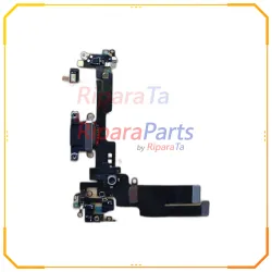CONNETTORE RICARICA APPLE IPHONE 14 A2882 FLEX DOCK NERO PARI ORIGINALE