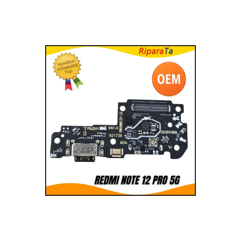 CONNETTORE RICARICA XIAOMI REDMI NOTE 12 PRO 5G 22101316G  DOCK MICROF