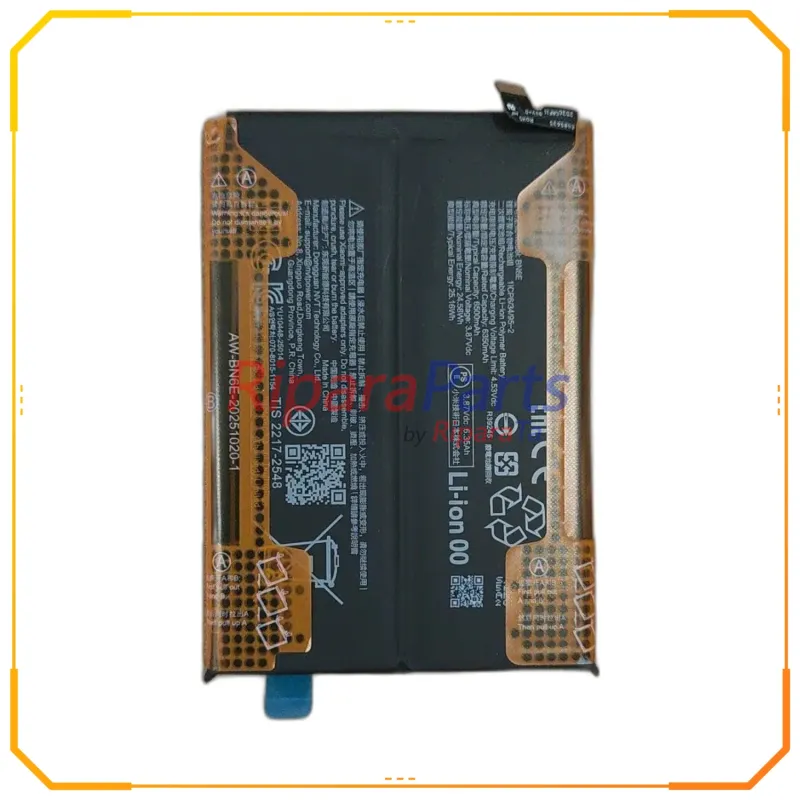 BATTERIA BN6E ORIGINALE PER XIAOMI REDMI NOTE 15 4G / 15 PRO 4G 25100RA69G 6500mAh
