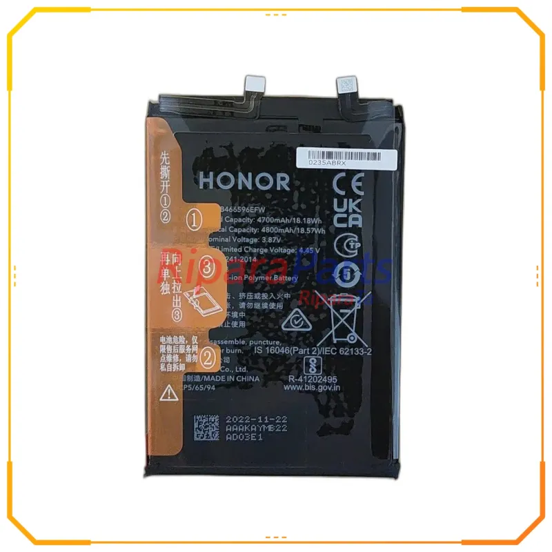 BATTERIA HB466596EFW ORIGINALE PER HONOR MAGIC 4 LITE 5G ANY-LX 4800mAh