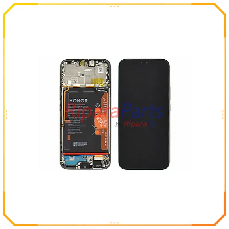 DISPLAY AMOLED TOUCH+FRAME+BATTERIA PER HONOR 400 LITE 5G ABR-NX1 ABR-N31C1 SERVICE PACK NERO