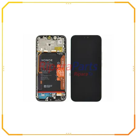 DISPLAY AMOLED TOUCH+FRAME+BATTERIA PER HONOR 400 LITE 5G ABR-NX1 ABR-N31C1 SERVICE PACK NERO