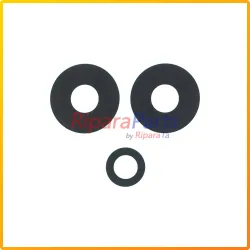 VETRINO VETRO LENTE FOTOCAMERA CAMERA POSTERIORE PER XIAOMI REDMI NOTE 12 4G NERO SET 3 PZ