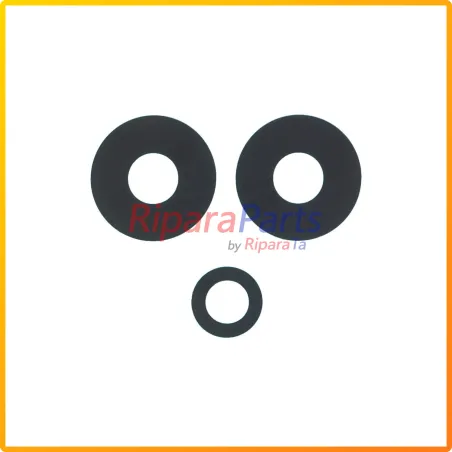 VETRINO VETRO LENTE FOTOCAMERA CAMERA POSTERIORE PER XIAOMI REDMI NOTE 12 4G NERO SET 3 PZ
