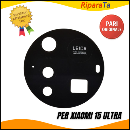 VETRINO LENTE FOTOCAMERA CAMERA POSTERIORE XIAOMI 15 ULTRA NERO | Ripa