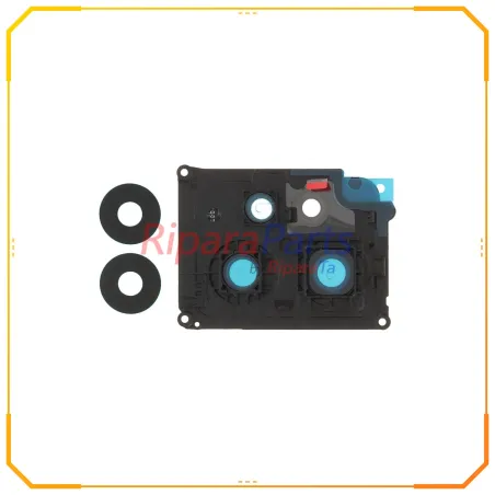 VETRINO LENTE FOTOCAMERA CAMERA POSTERIORE CON CORNICE PER XIAOMI REDMI NOTE 12 4G NERO