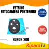 VETRINO VETRO LENTE FOTOCAMERA CAMERA POSTERIORE per HONOR 200 NERO