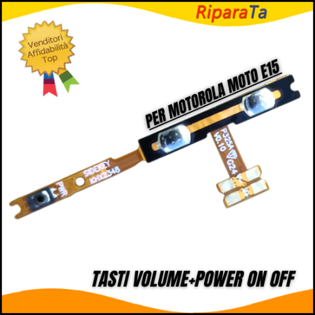 Tasti Volume Power Motorola Moto E15 Ricambio | RiparaTa B2B