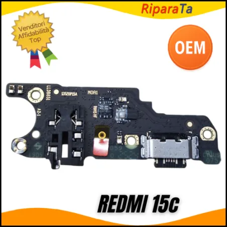 CONNETTORE RICARICA XIAOMI REDMI 15C 4G/15C 5G DOCK PCB MICROFONO JACK AUDIO OEM