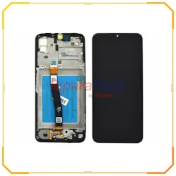 DISPLAY LCD TOUCH+FRAME ORIGINALE PER SAMSUNG GALAXY A22 5G SM-A226 SERVICE PACK NERO