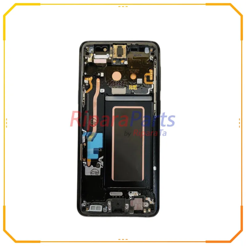 DISPLAY AMOLED TOUCH+FRAME ORIGINALE PER SAMSUNG GALAXY S9 SM-G960F SERVICE PACK NERO