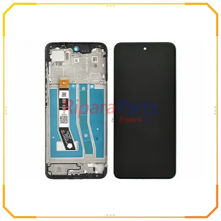 DISPLAY LCD SERVICE PACK ORIGINALE MOTOROLA MOTO G55 5G TOUCH+FRAME NERO
