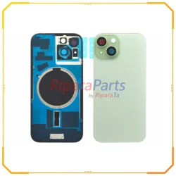 BACK COVER SCOCCA POSTERIORE MAGNETICA + VETRINO FOTOCAMERA PER APPLE IPHONE 15 VERDE