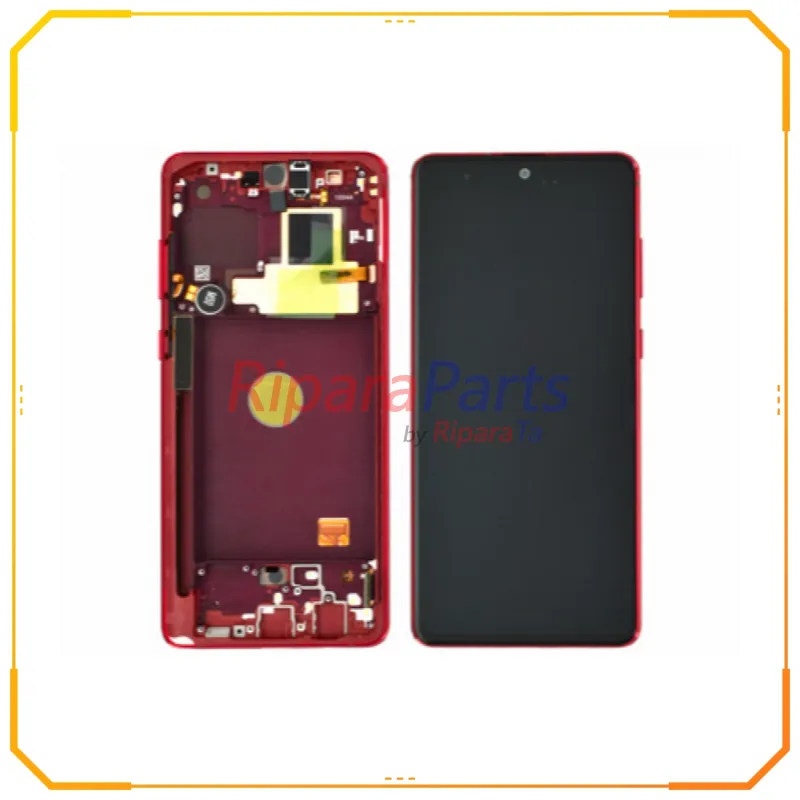 DISPLAY AMOLED SERVICE PACK ORIGINALE SAMSUNG GALAXY NOTE 10 LITE SM-N770 TOUCH+ALTOPARLANTE+TASTI+VIBRAZIONE ROSSO