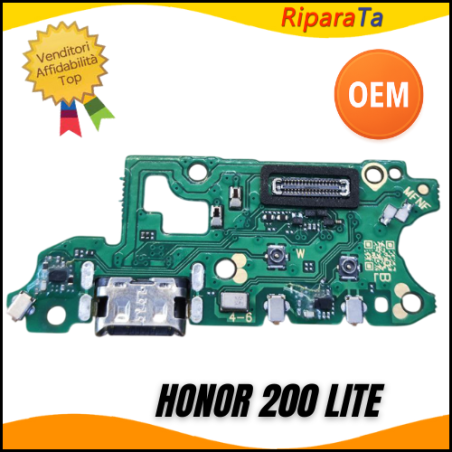 CONNETTORE RICARICA HONOR 200 LITE  LLY-NX1  DOCK PCB MICROFONO OEM | 