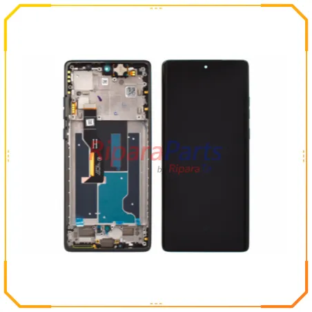 DISPLAY LCD TOUCH+FRAME SERVICE PACK ORIGINALE MOTOROLA EDGE 50 FUSION XT2429-2 TASTI LATERALI BLU