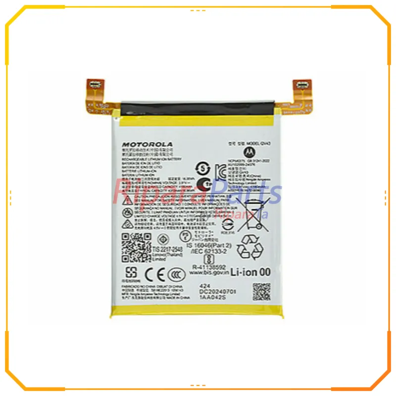 BATTERIA ORIGINALE QV43 SERVICE PACK PER MOTOROLA EDGE 50 NEO XT2409-1 5000MAH NERO