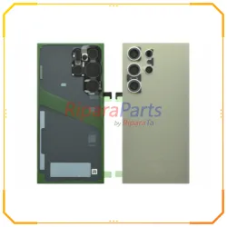 ADESIVO COVER BATTERIA + VETRINO CAMERA SERVICE PACK ORIGINALE PER SAMSUNG GALAXY S24 ULTRA 5G SM-S928 GRIGIO