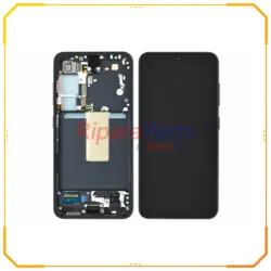 DISPLAY LCD TOUCH+FRAME SERVICE PACK ORIGINALE SAMSUNG GALAXY S23 SM-S911 TASTI LATERALI NERO