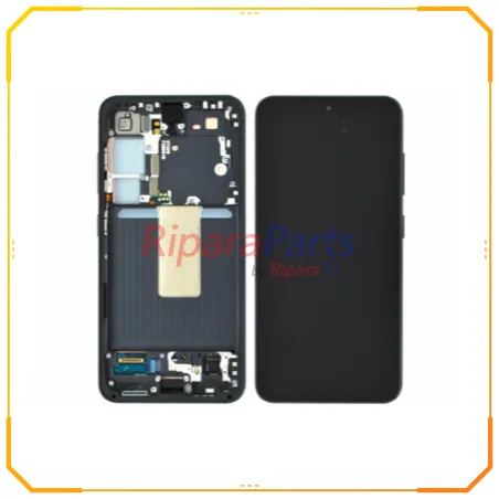 DISPLAY LCD TOUCH+FRAME SERVICE PACK ORIGINALE SAMSUNG GALAXY S23 SM-S911 TASTI LATERALI NERO