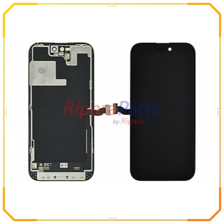 DISPLAY LCD TOUCH RIGENERATO PER APPLE IPHONE 14 PRO SCHERMO NERO PARI ORIGINALE