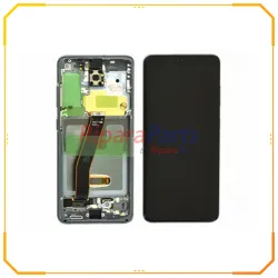 DISPLAY LCD TOUCH+FRAME+ALTOPARLANTE SERVICE PACK ORIGINALE PER SAMSUNG GALAXY S20 SM-G980 / S20 5G SM-G981 COSMIC GREY