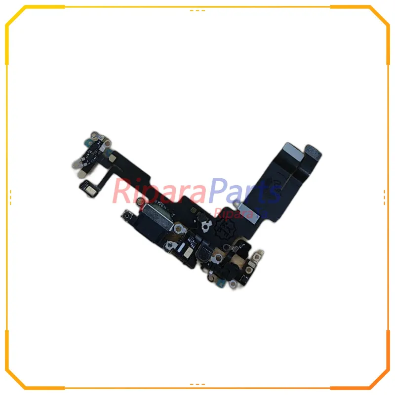 CONNETTORE RICARICA LIGHTNING PER APPLE IPHONE 14 RIGENERATO MICROFONO NERO