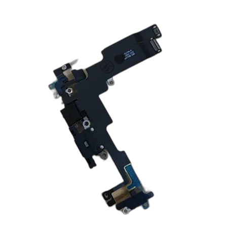 CONNETTORE RICARICA LIGHTNING PER APPLE IPHONE 14 RIGENERATO MICROFONO NERO