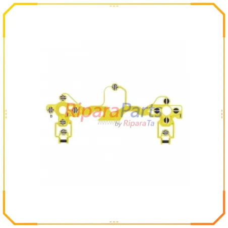 PELLICOLA CONDUTTIVA TASTI PER CONTROLLER SONY PS4 JDM-001 JDM-010 JDM-011 GIALLA
