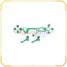 PELLICOLA CONDUTTIVA TASTI PER CONTROLLER SONY PS5 DUALSENSE V1.0 VERDE SET 3 PZ
