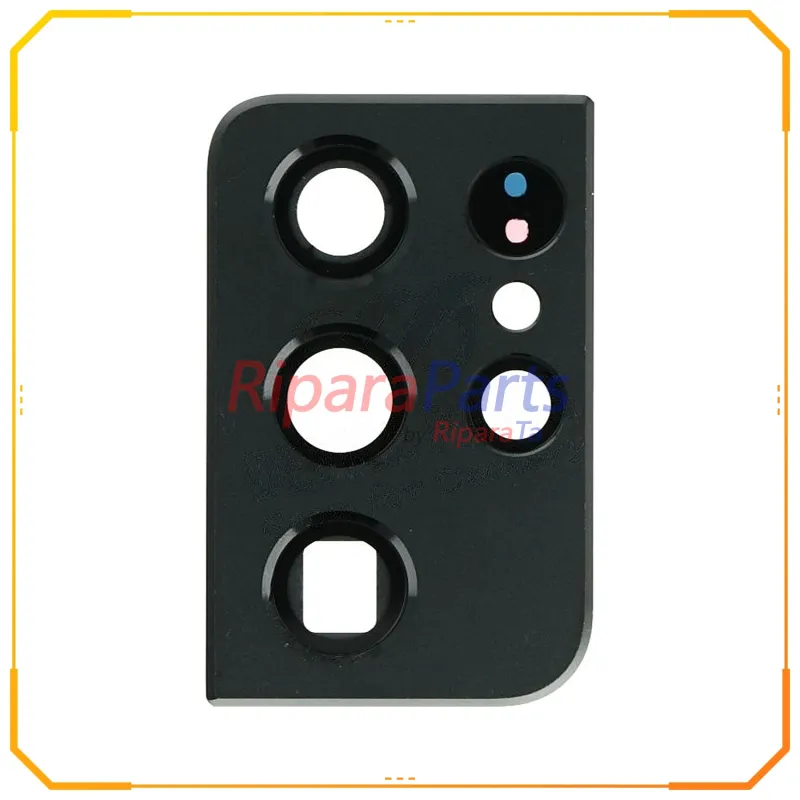 VETRINO LENTE FOTOCAMERA POSTERIORE CON CORNICE PER SAMSUNG GALAXY S21 ULTRA 5G SM-G998 NERO