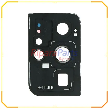 VETRINO LENTE FOTOCAMERA POSTERIORE CON CORNICE PER SAMSUNG GALAXY S21 ULTRA 5G SM-G998 NERO