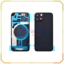 BACK COVER SCOCCA POSTERIORE MAGNETICA + VETRINO FOTOCAMERA PER APPLE IPHONE 14 NERO