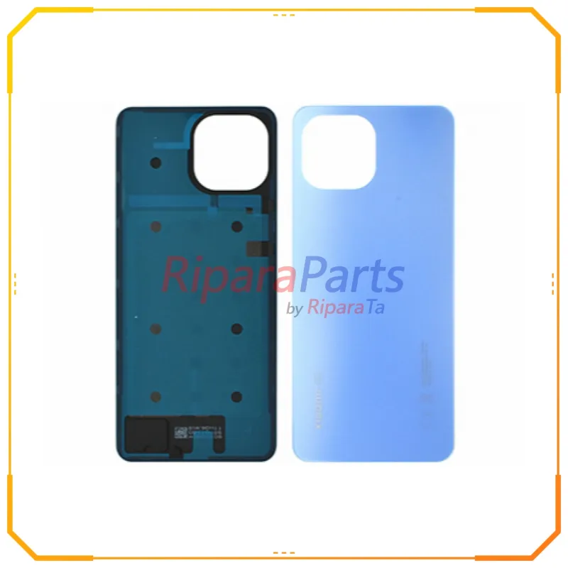 BACK COVER COPRIBATTERIA + ADESIVI ORIGINALE PER XIAOMI MI 11 LITE 5G NE BLU BUBBLEGUM SERVICE PACK
