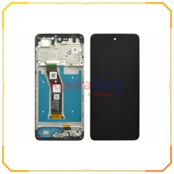 DISPLAY LCD TOUCH+FRAME SERVICE PACK ORIGINALE PER MOTOROLA MOTO G04 4G NERO