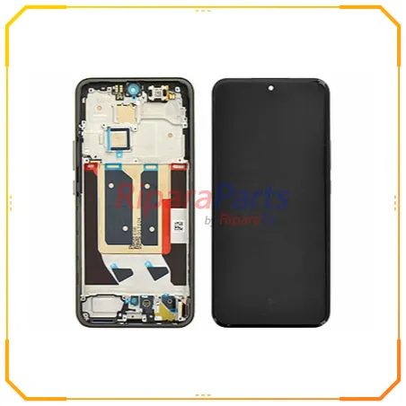 DISPLAY LCD TOUCH+FRAME TASTI LATERALI SERVICE PACK ORIGINALE PER REALME 14 PRO+ 5G BIANCO
