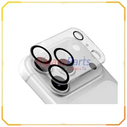 VETRO TEMPERATO PROTEZIONE CAMERA POSTERIORE 2 PEZZI PER APPLE IPHONE 18 PRO MAX TRASPARENTE
