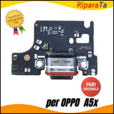 CONNETTORE RICARICA OPPO A5X DOCK PCB MICROFONO PARI ORIGINALE | Ripar