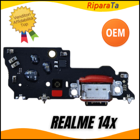 CONNETTORE RICARICA REALME 14X  RMX5020  RMX3943  DOCK PCB MICROFONO O