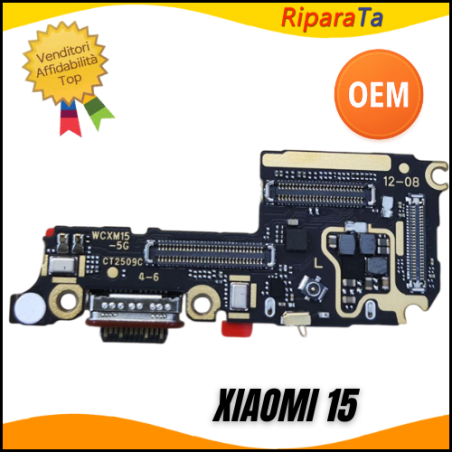 CONNETTORE RICARICA XIAOMI 15  24129PN74G  DOCK PCB MICROFONO LETTORE 