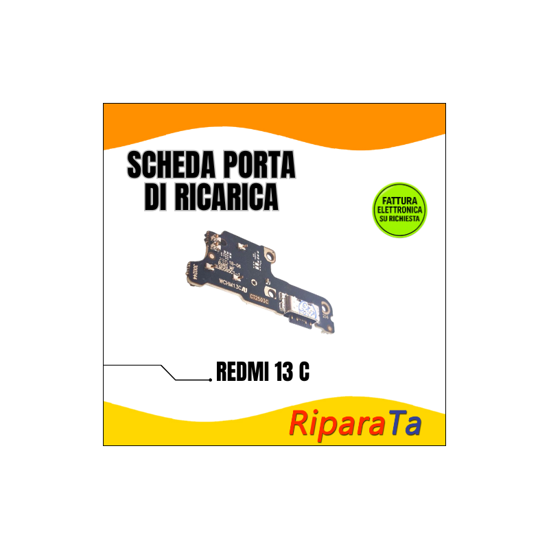 PCB CONNETTORE RICARICA XIAOMI REDMI 13c / POCO C65 DOCK MICROFONO HQ 