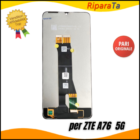 DISPLAY LCD ZTE BLADE A76 5G TOUCHSCREEN VETRO NERO PARI ORIGINALE | R